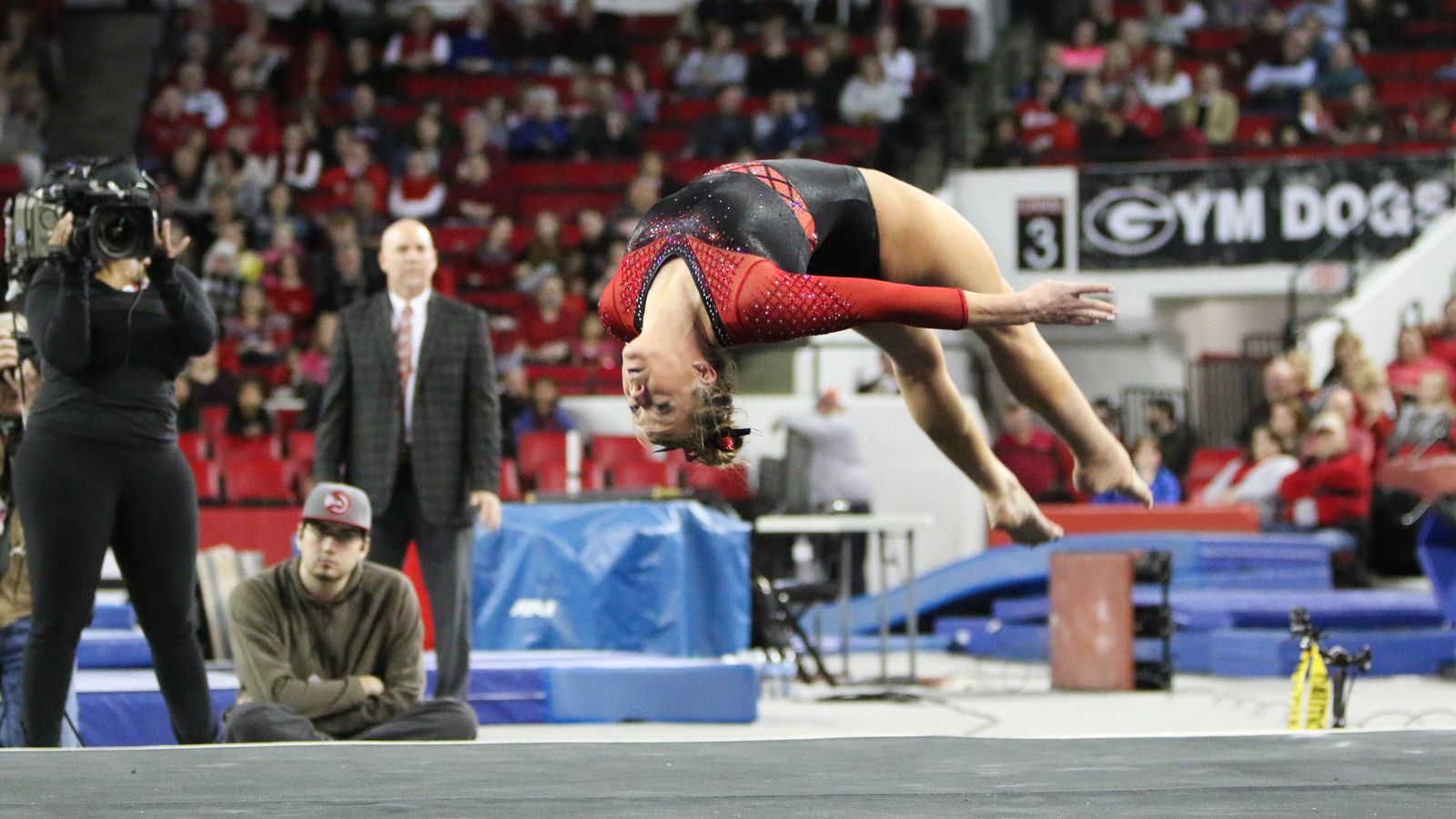 Gymdogs reach 197 for third straight meet