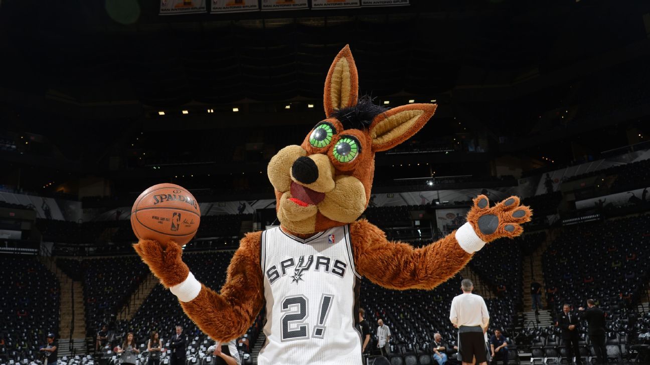 The Coyote, official mascot, San Antonio Spurs art, NBA, USA