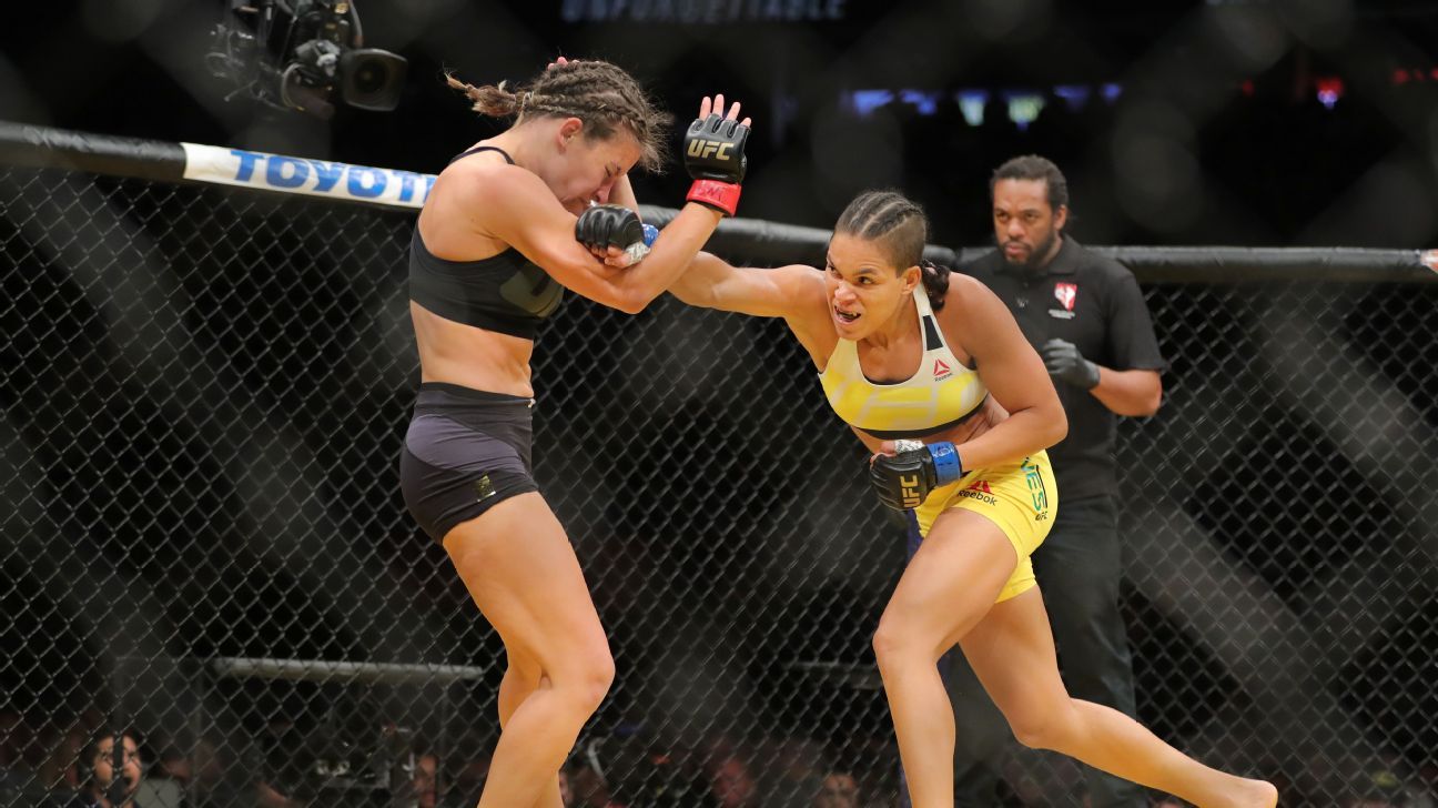 Amanda Nunes submits Miesha Tate to take bantamweight title at UFC