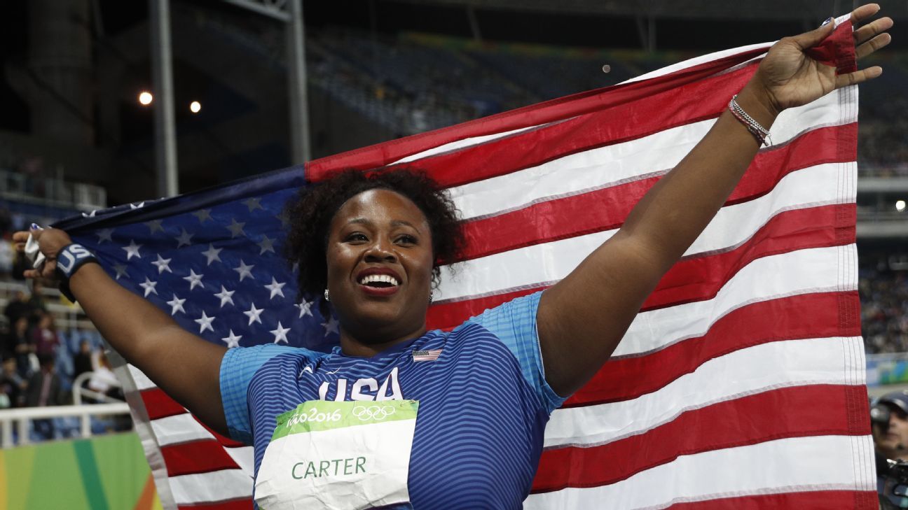 2016 Rio Olympics - Michelle Carter makes history with Olympic shot-put ...