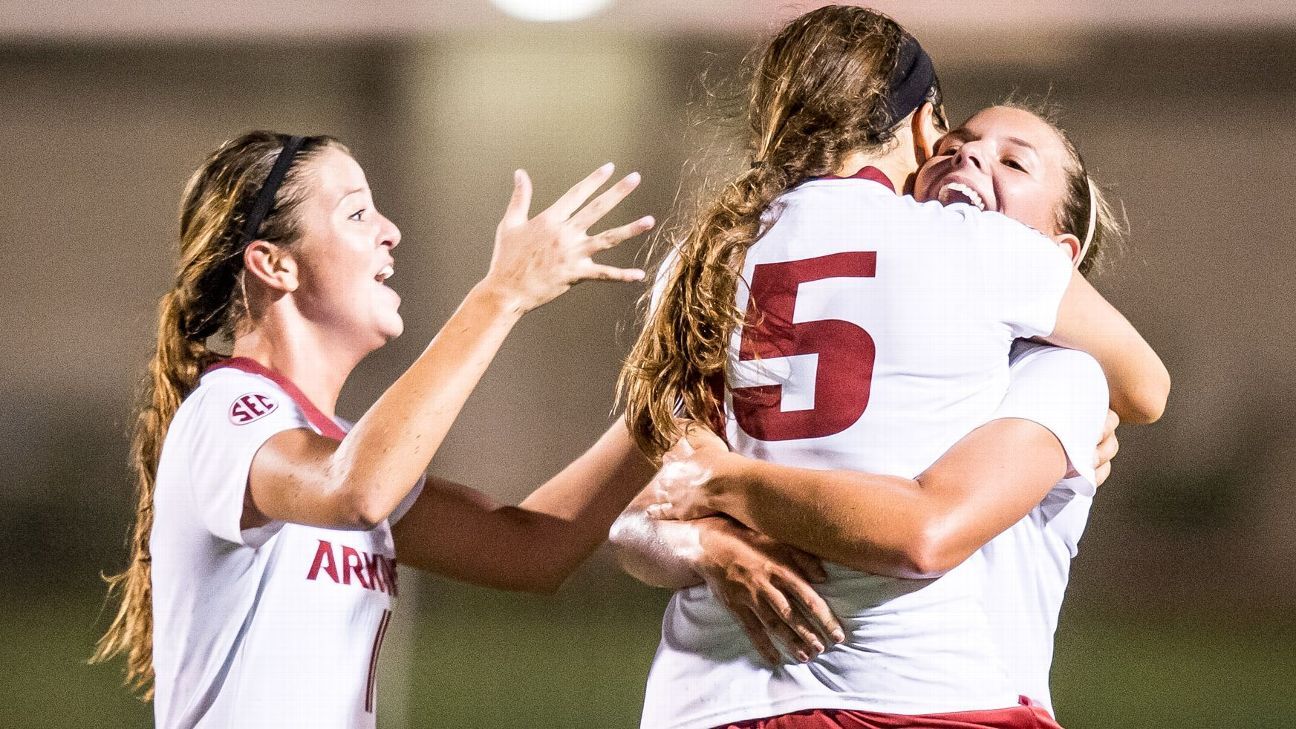 NCAA women's soccer Arkansas, NC State post bigtime