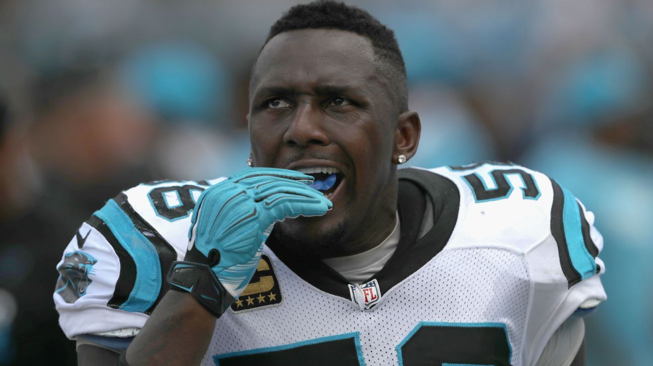 Panthers linebacker Thomas Davis suspended, will miss Bucs game