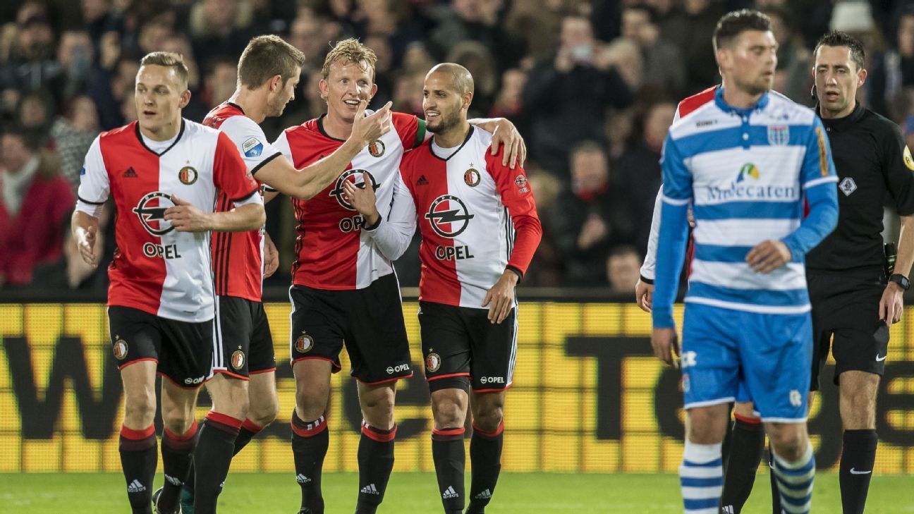 Feyenoord top Dutch league ahead of Man United Europa League clash