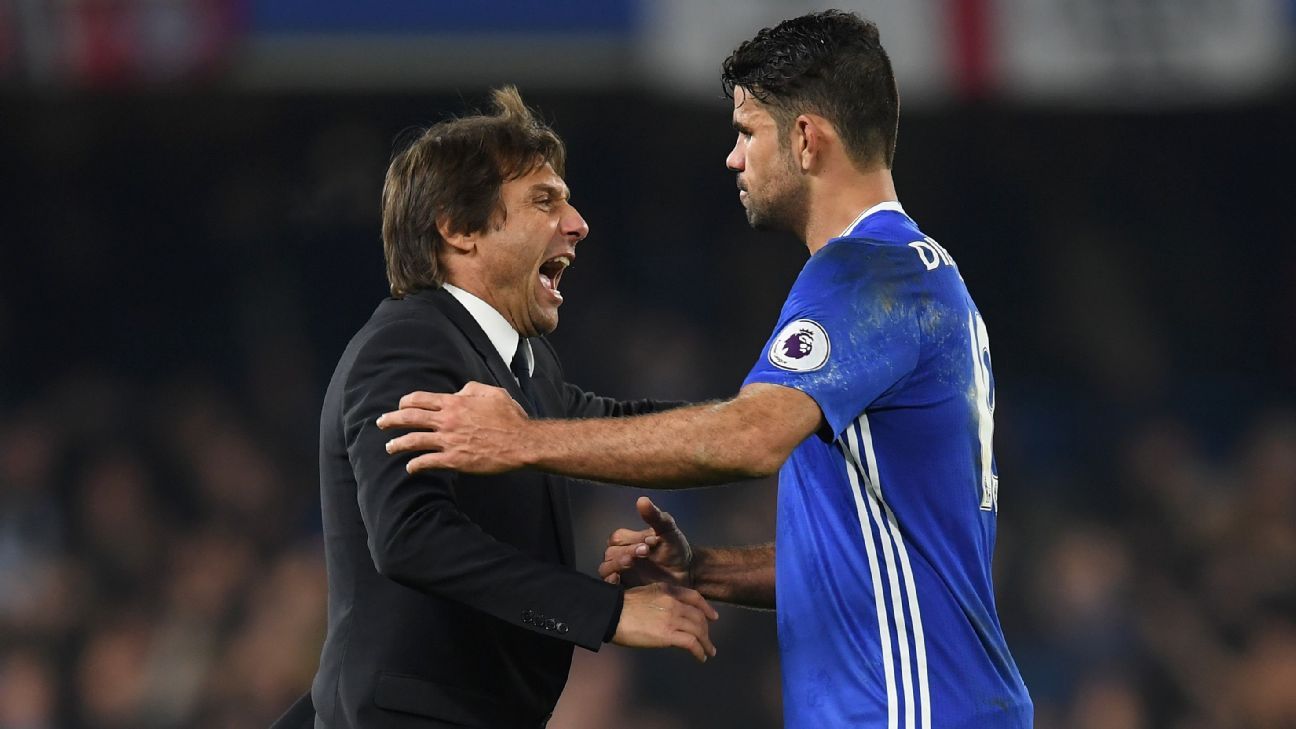 Diego Costa dropped vs Leicester after training row with Antonio ...