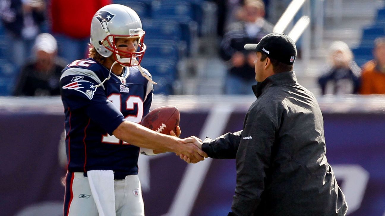 Set to face John Harbaugh�s team, Tom Brady reflects on