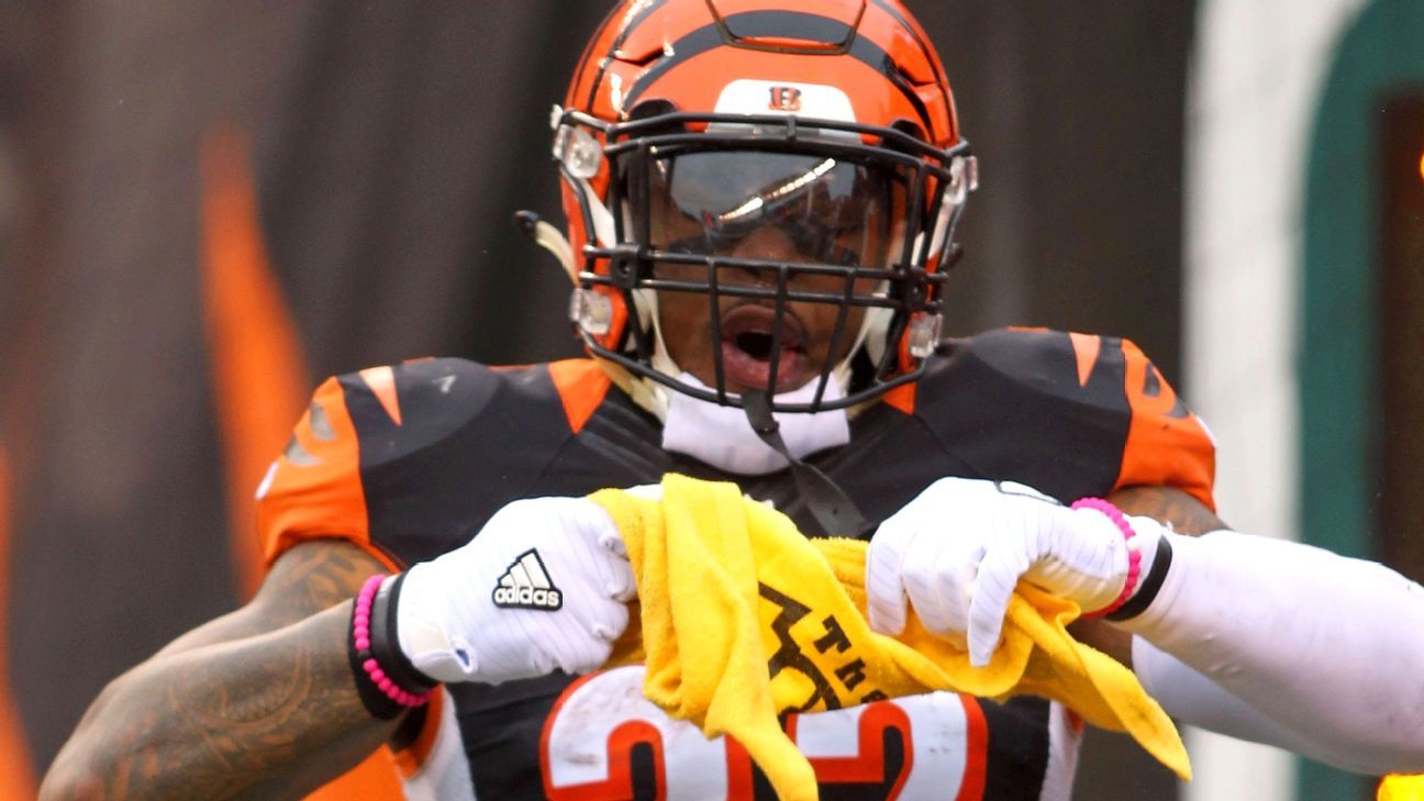 Pittsburgh Steelers to Cincinnati Bengals' Jeremy Hill 