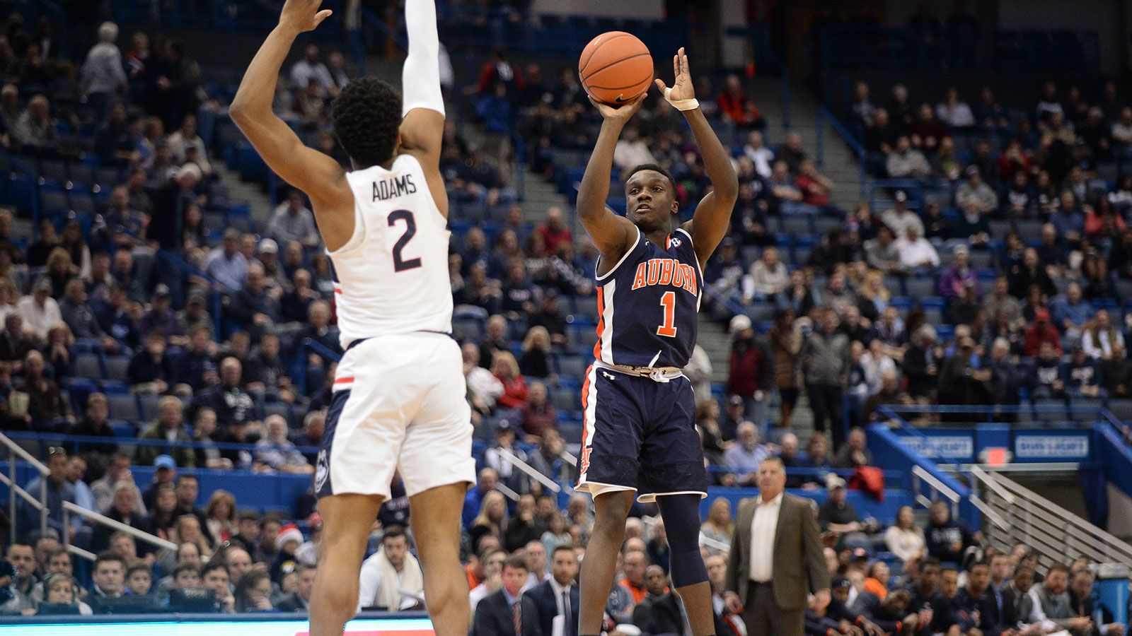 Auburn beats UConn in OT for 10th win