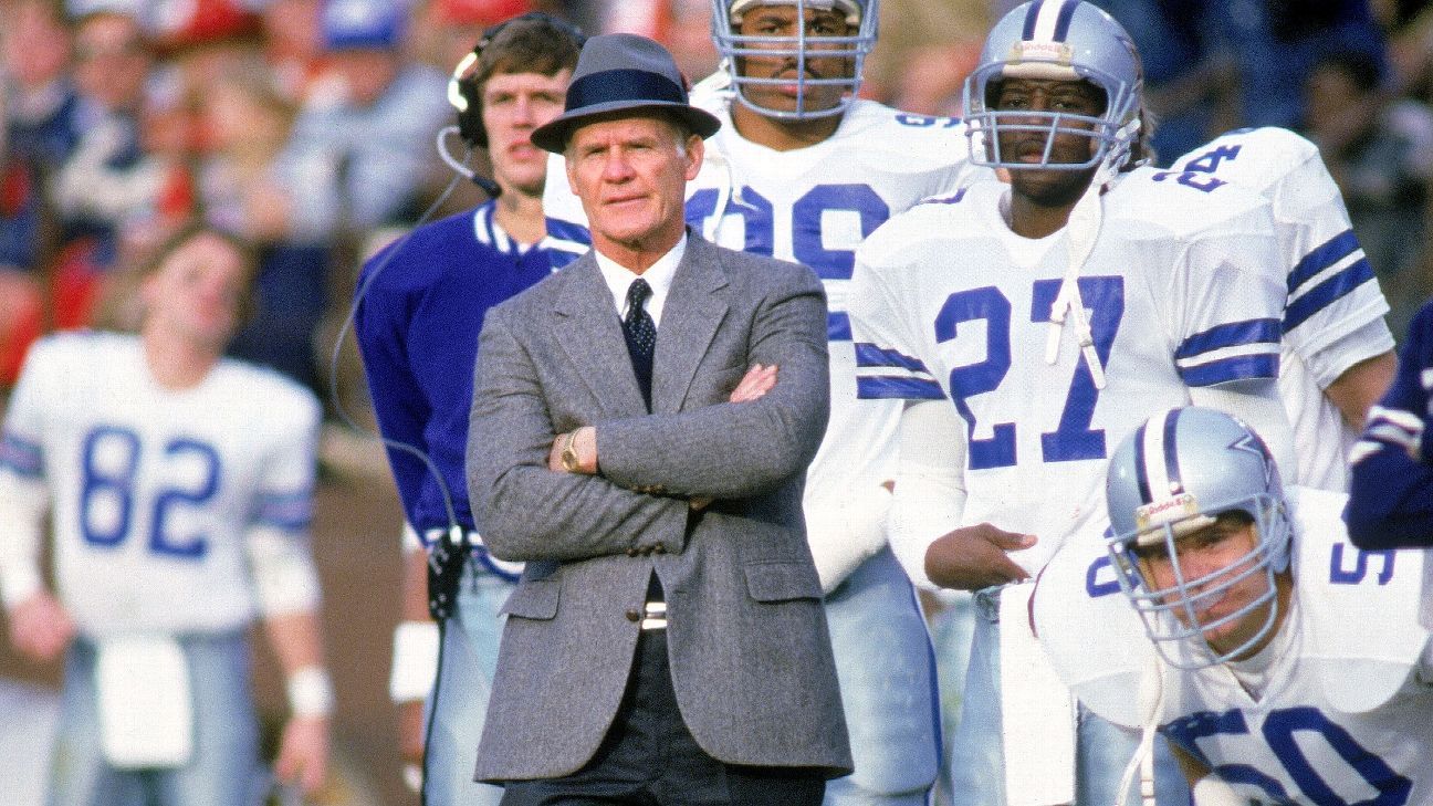 Tom Landry, Dallas Cowboy Coach, NFL, American Football. Drawing