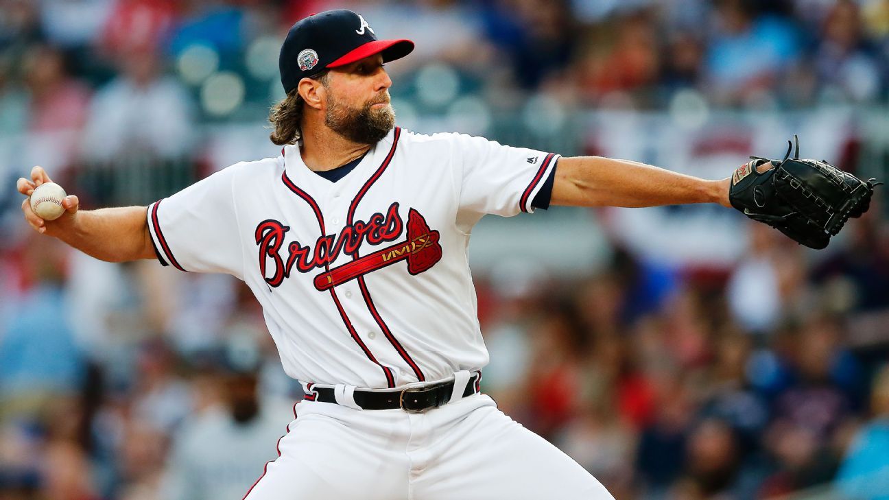 R.A. Dickey - Atlanta Braves Starting Pitcher - ESPN