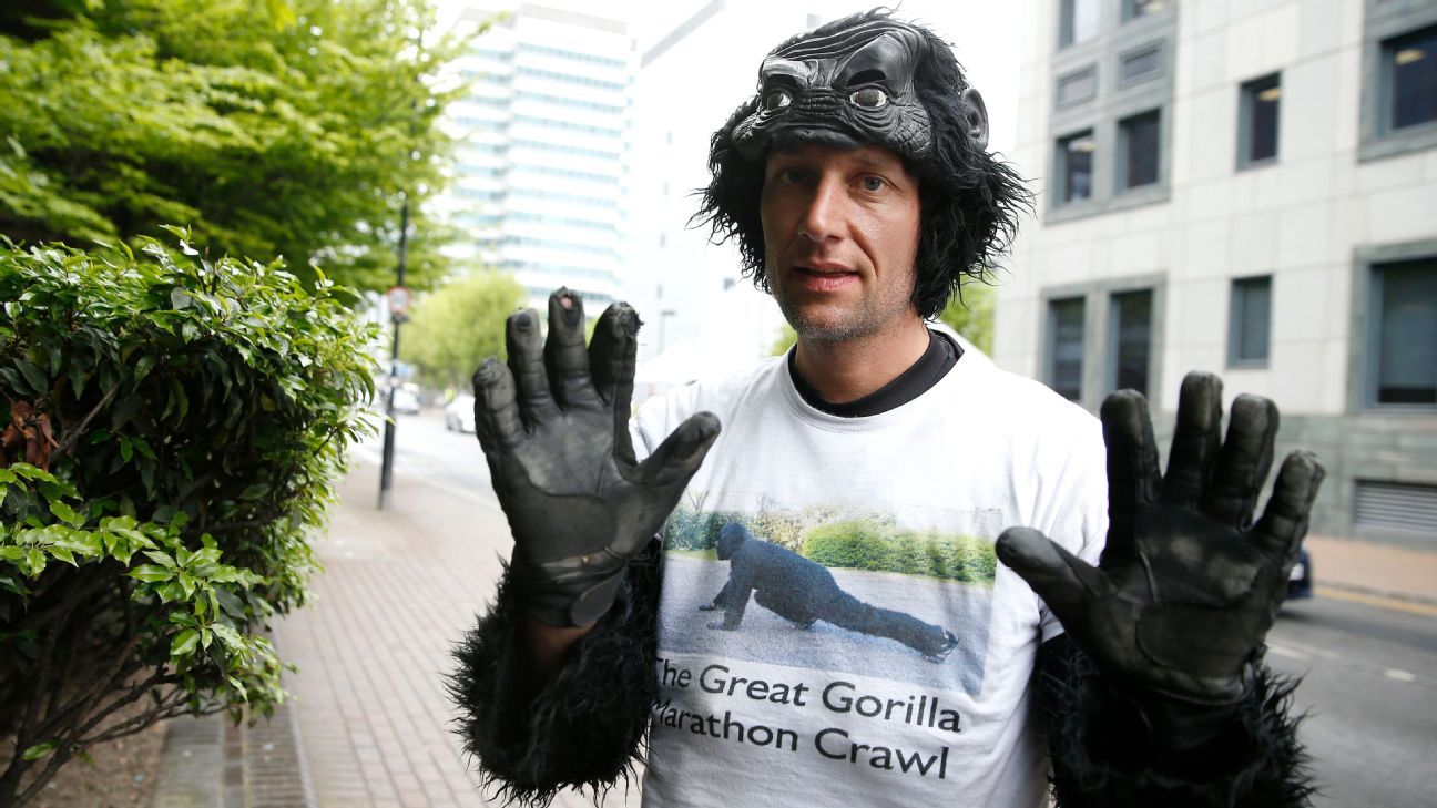 Meet the man who crawled the London Marathon in a gorilla suit - ESPN