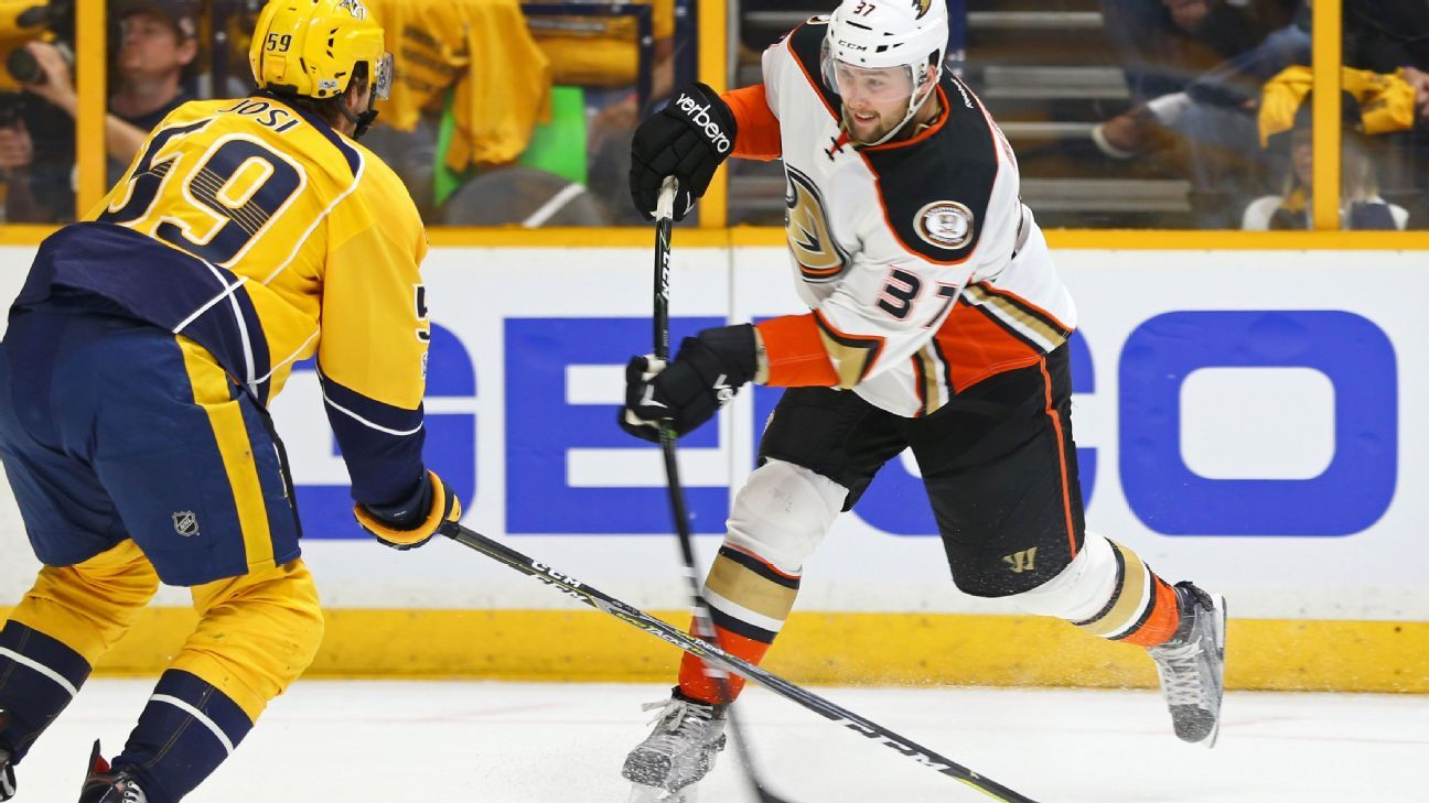 2017 Stanley Cup - Playoff bull Nick Ritchie scoring big ...