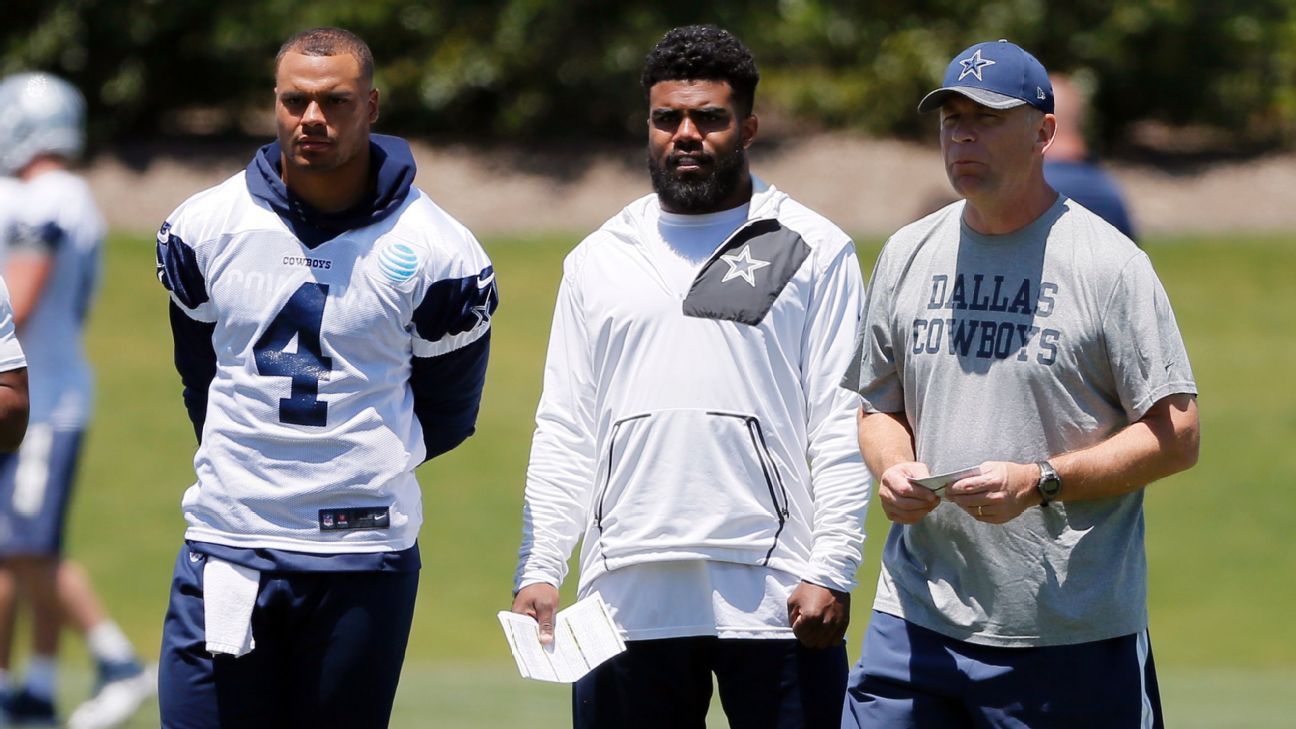 Ezekiel Elliott returns to action at Dallas Cowboys OTAs Ezekiel Elliott returns to action at Dallas Cowboys OTAs