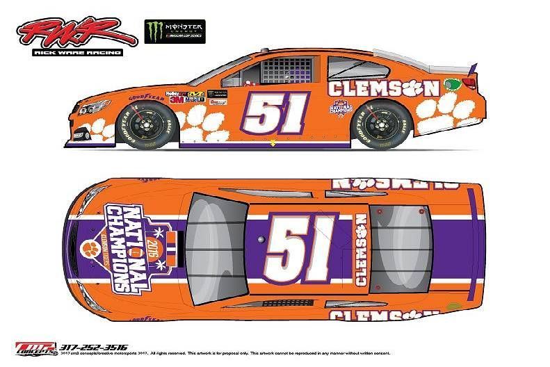 Clemson themed car to run in two races