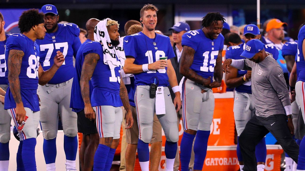 A look at the New York Giants' reworked depth chart at wide receiver