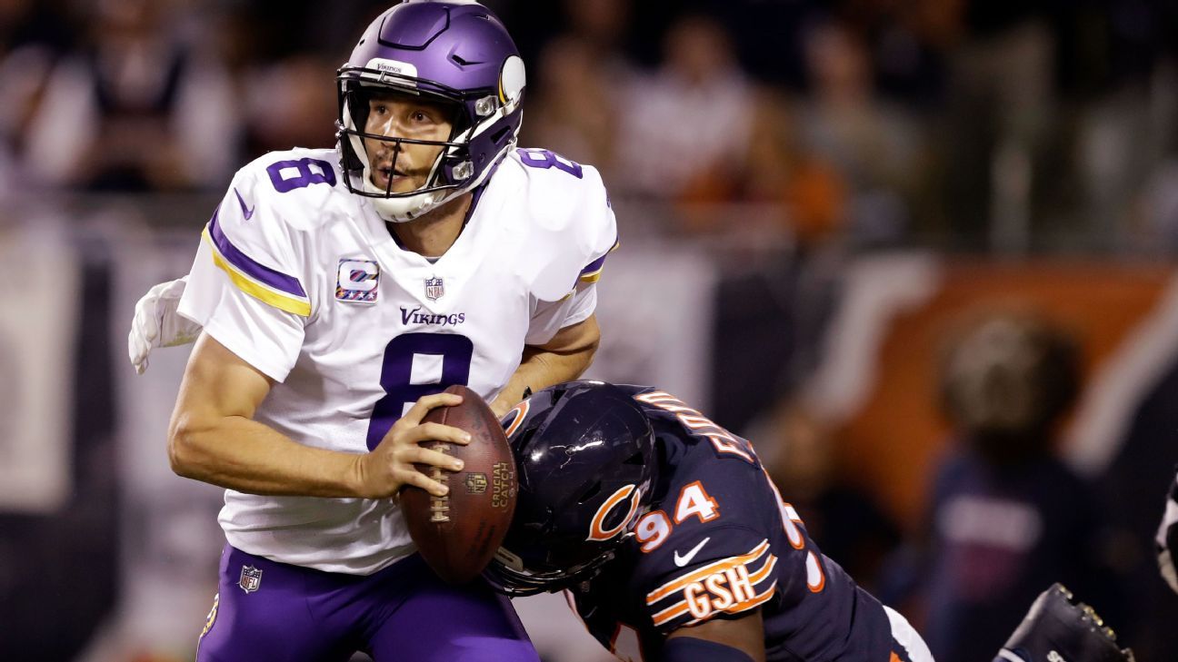 Keenum leads 3 scoring drives, Vikings beat Bears 20-17