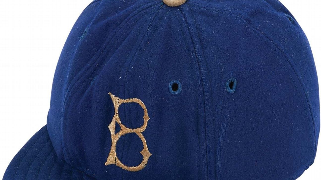 Game-worn Jackie Robinson cap sells for $590,994, breaks auction record for  hat - ESPN