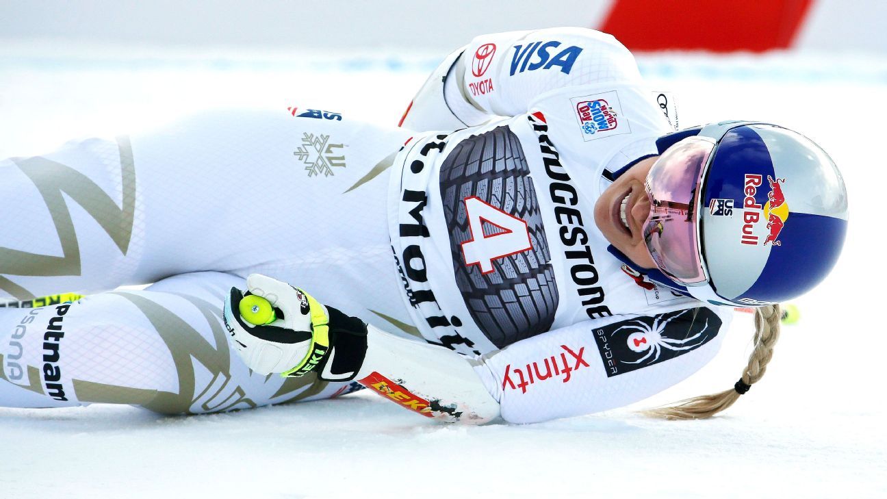 Lindsey Vonn treated for back injury after World Cup super-G - ESPN