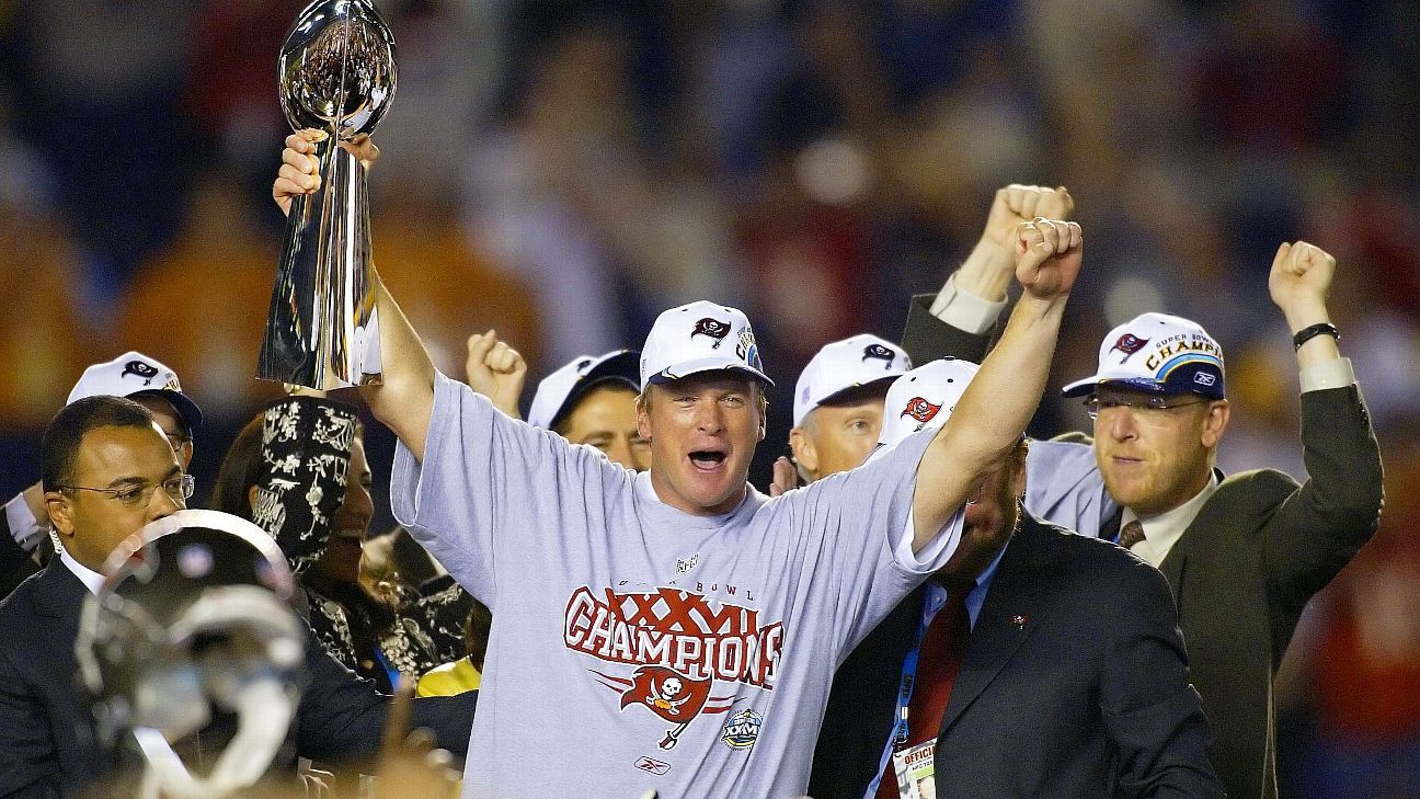 Gruden, Glazer to enter Bucs' Ring of Honor, 15 years after Super Bowl win