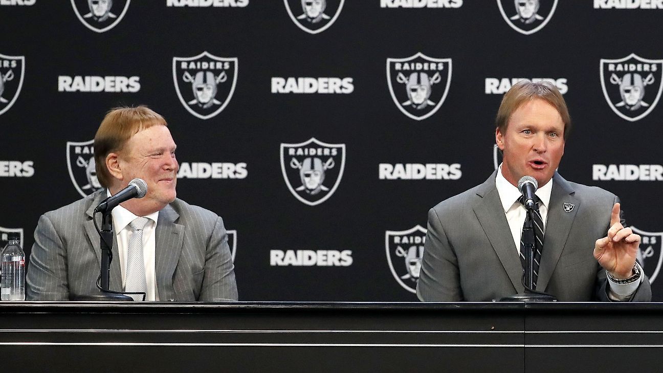 Jon Gruden, Raiders' ex-head coach with 95-81 career record