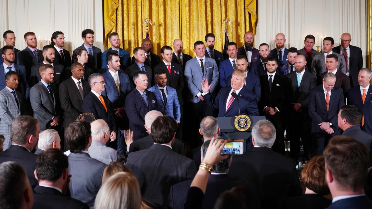 Houston Astros visit White House, President Donald Trump