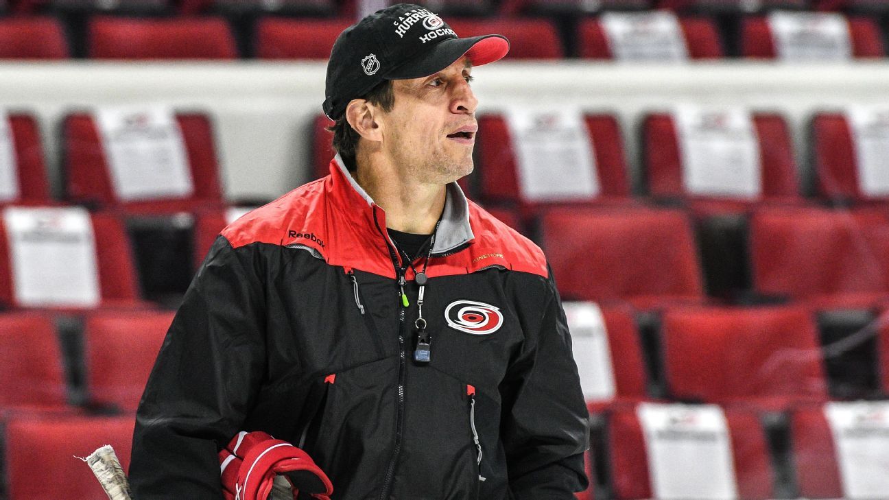 Brind'Amour OK, back at practice 