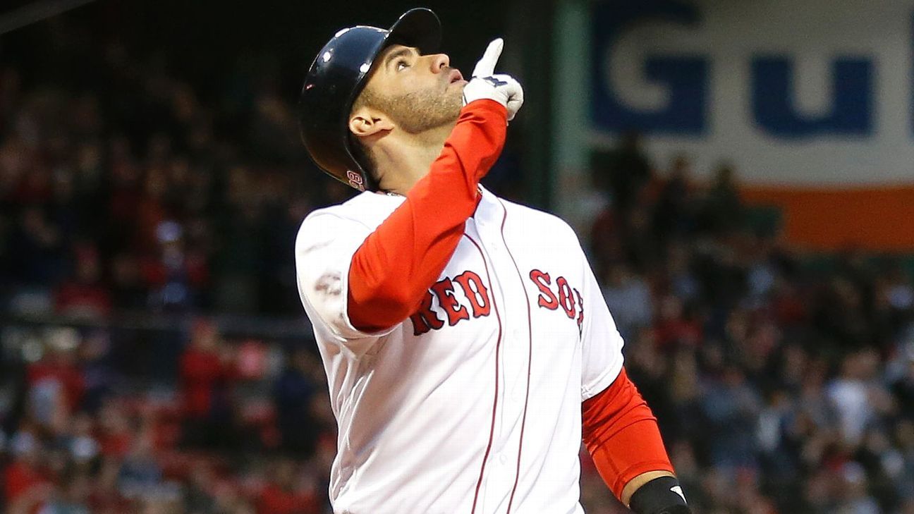 Red Sox notes: J.D. Martinez out again, Mitch Moreland returns