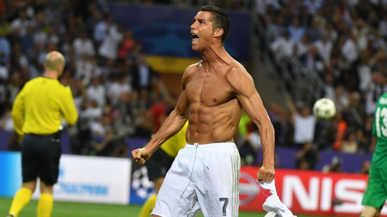 Cristiano Ronaldo shirtless at every World Cup stadium — in one GIF 