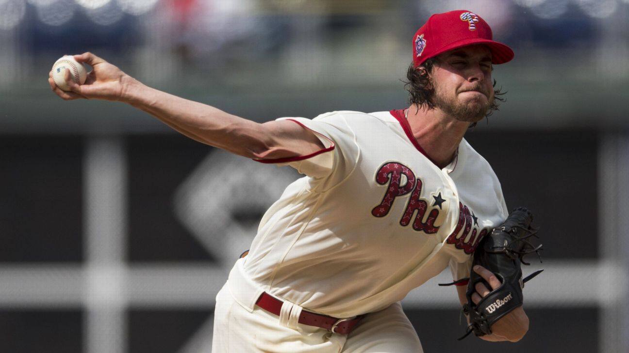 Aaron Nola, of Philadelphia Phillies, to start Saturday to line up for