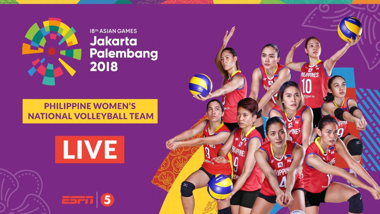 Livestream Asian Games Volleyball Philippines Thailand ESPN