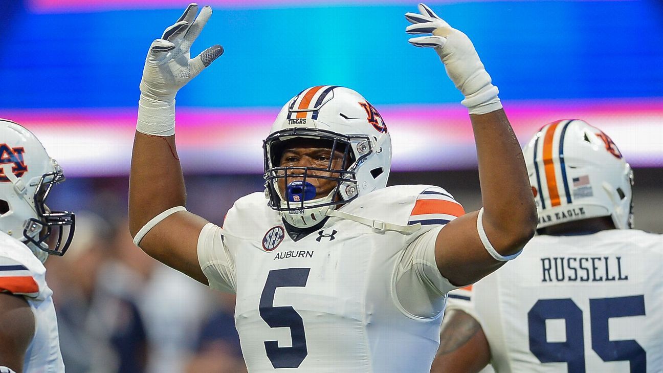 CFB Kings on X: With the 7th pick of the 2020 NFL Draft, the Carolina  Panthers select Auburn defensive tackle Derrick Brown. #NFLDraft2020   / X