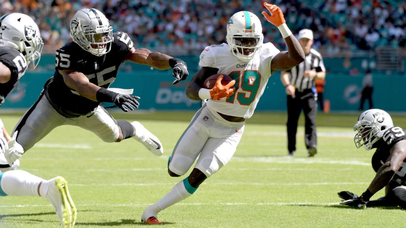 Bears acquire WR Jakeem Grant in trade with Dolphins