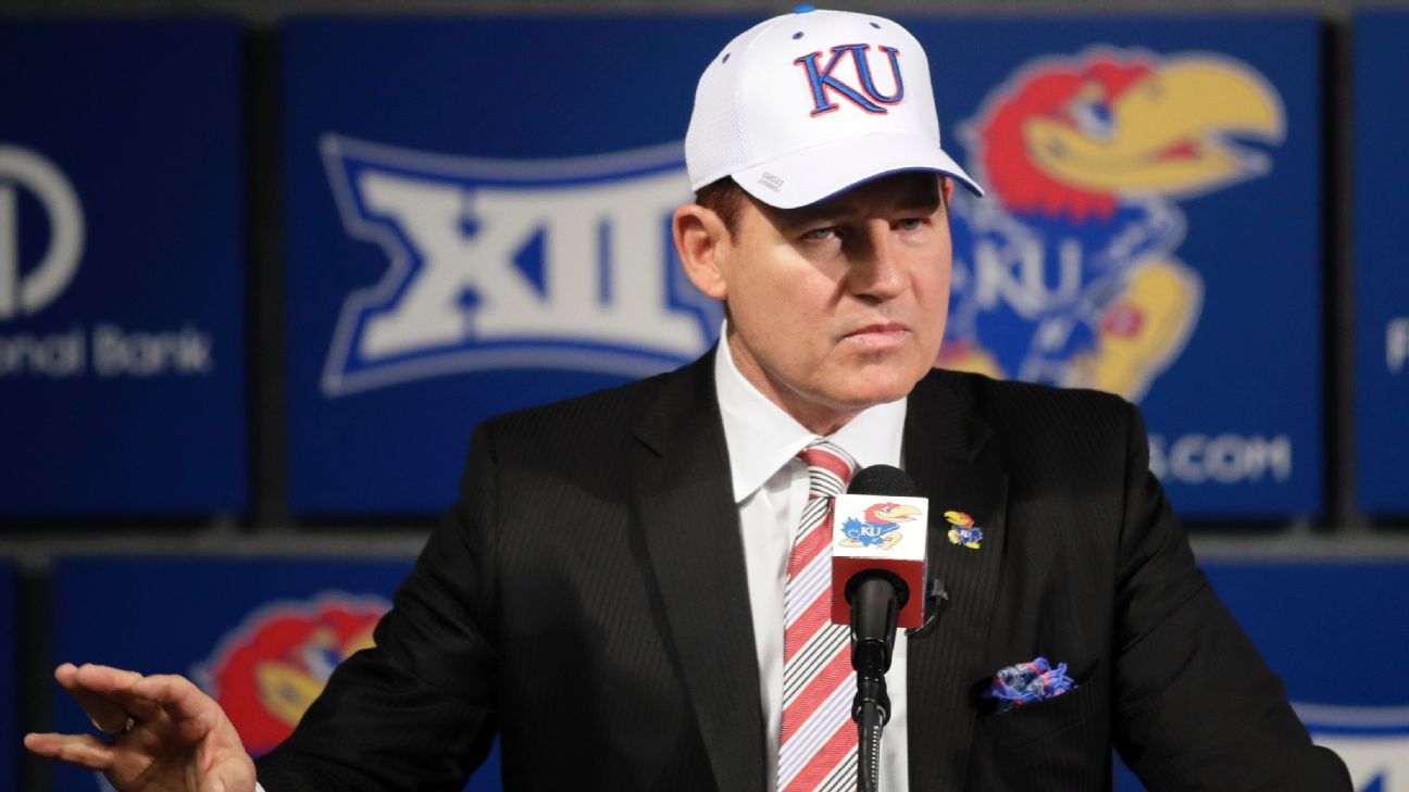 Kansas Jayhawks puts football coach Les Miles on leave after investigating conduct at LSU