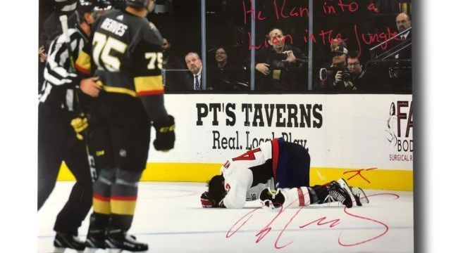 Ryan Reaves signed photos for Las Vegas memorabilia company taunting Tom  Wilson's injury