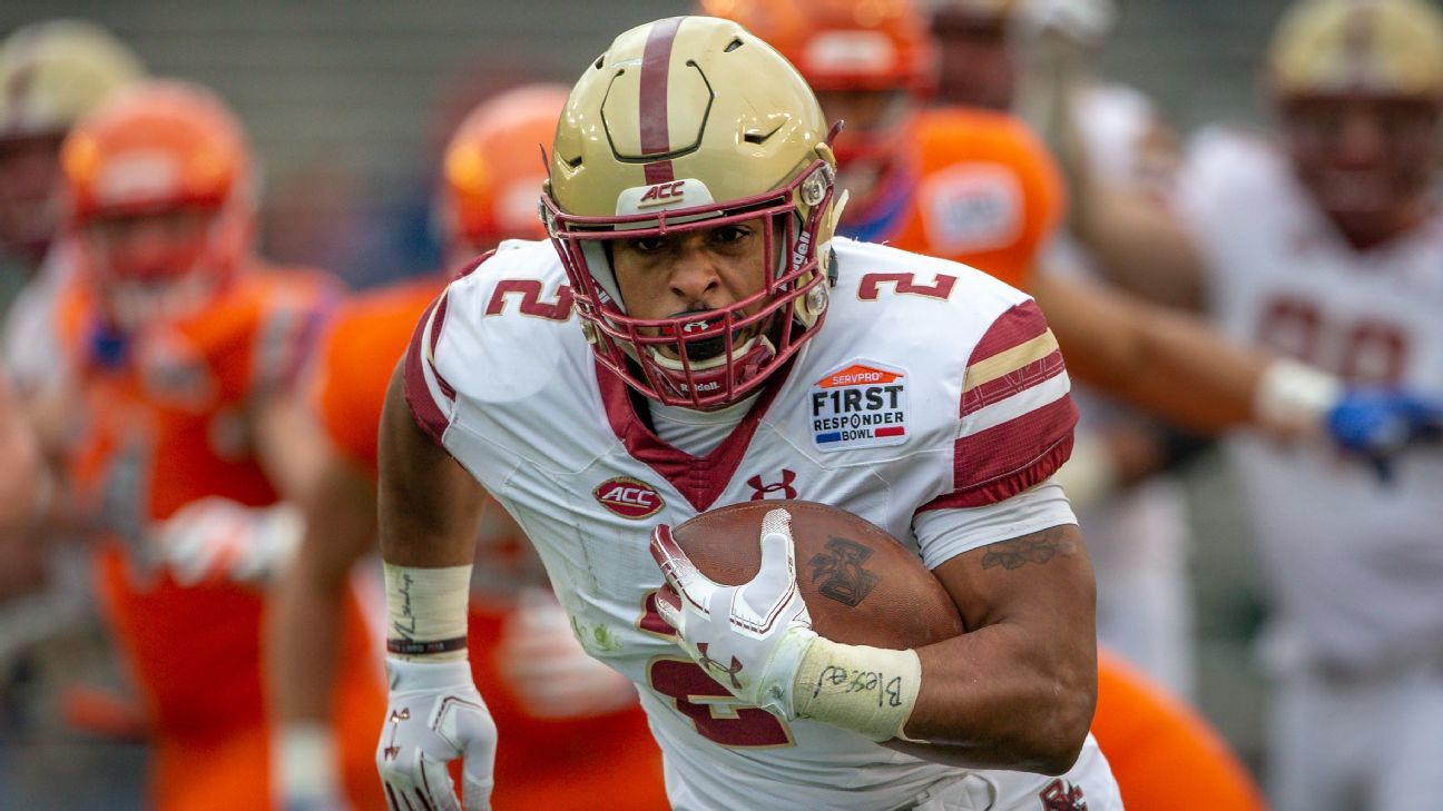 Boston College RB A.J. Dillon, school's all-time leading rusher