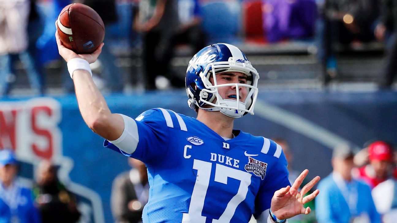 Duke QB Daniel Jones hopes for 1st-round call in NFL draft