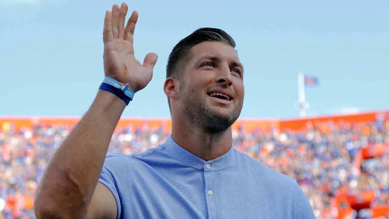 Demi-Leigh Nel-Peters Surprises Tim Tebow with High School Jersey