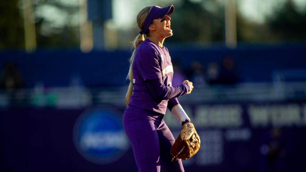 With pride and joy, Washington shortstop Sis Bates softball's