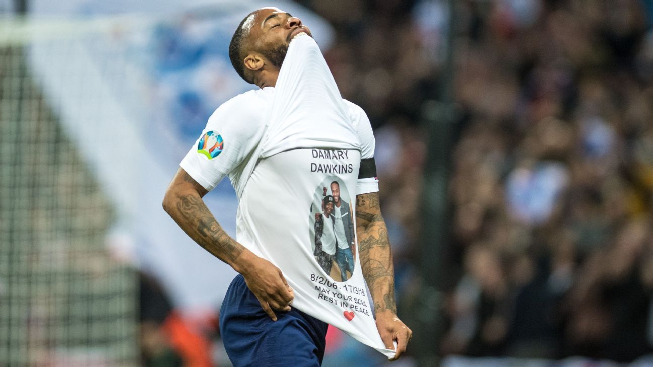 Man City star Raheem Sterling reveals touching t-shirt tribute