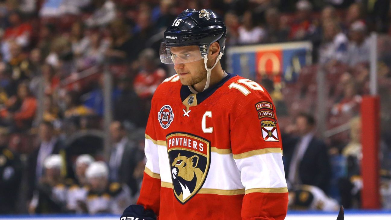 Florida Panthers' Aleksander Barkov plays during an NHL hockey game,  Tuesday, March 21, 2023, in Philadelphia. (AP Photo/Matt Slocum Stock Photo  - Alamy