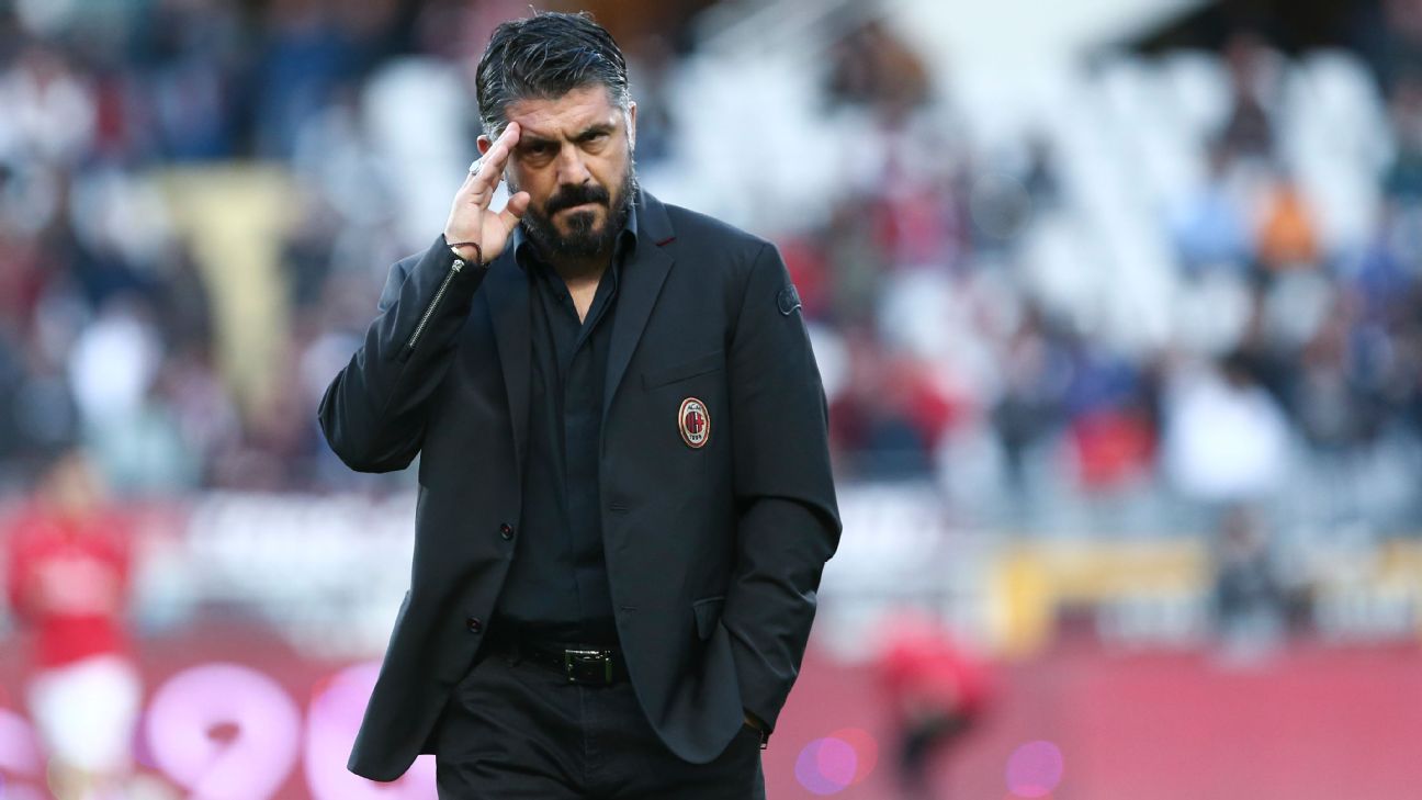 Gattuso out at AC Milan after missing out on UCL - ESPN