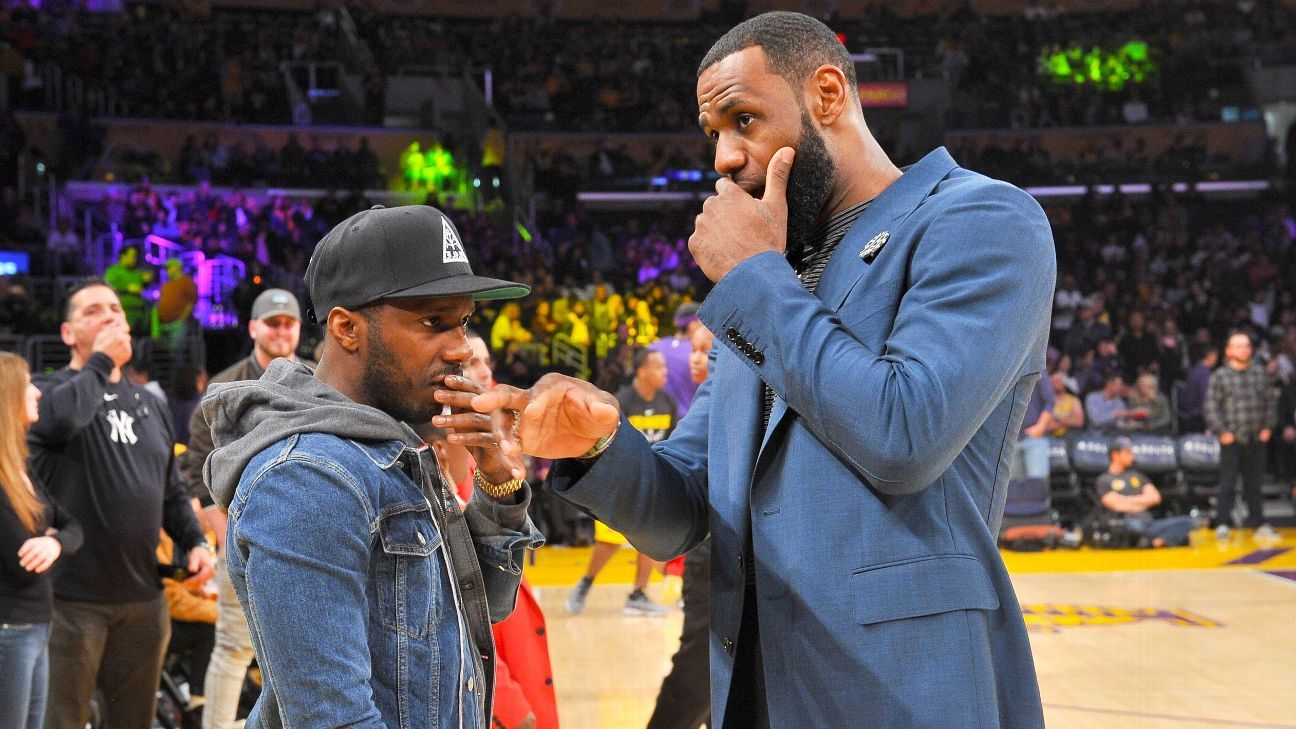 Sources -- LeBron James' agent meets with Los Angeles Lakers, denies any push to..