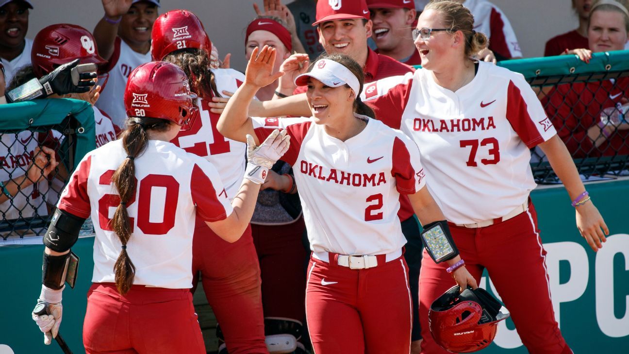 Sooners earn top seed in NCAA softball tourney ESPN