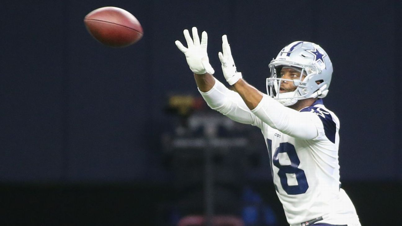 Randall Cobb of the Dallas Cowboys carries the ball against the Miami