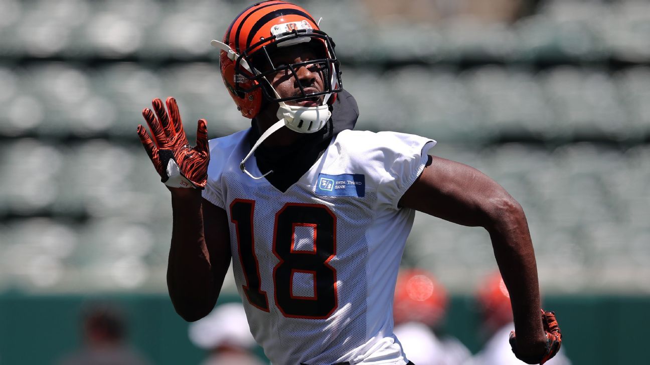 A.J. Green carted off the field at Bengals practice with apparent toe  injury, Sports