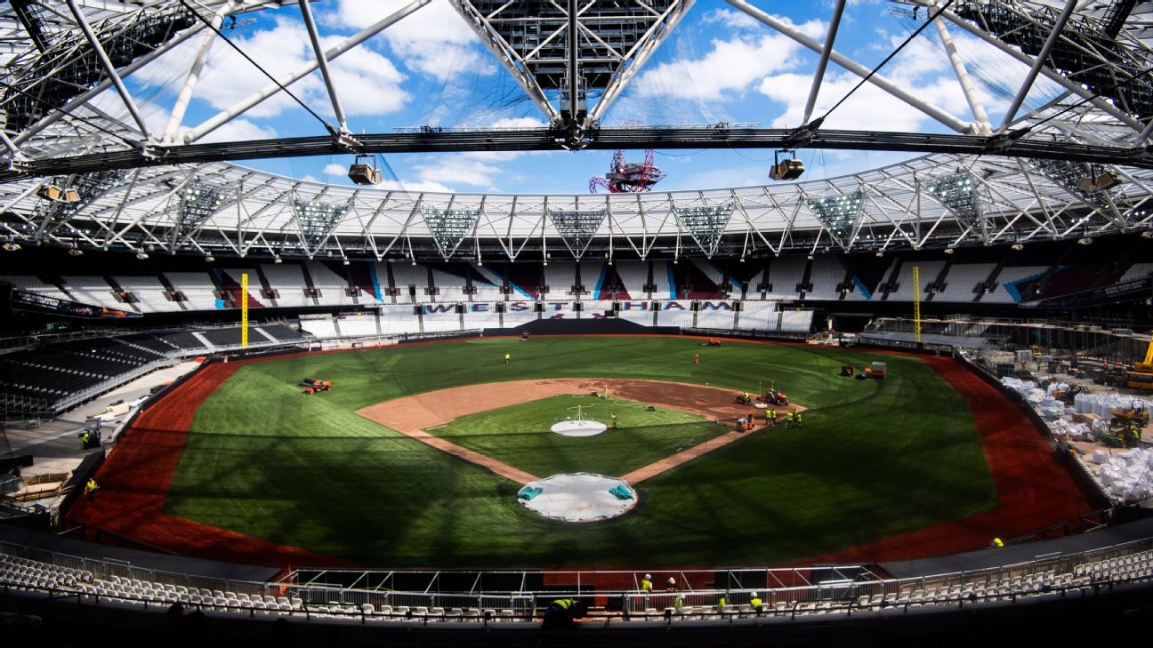 The Cubs in London: Batting practice/workout day at London Stadium