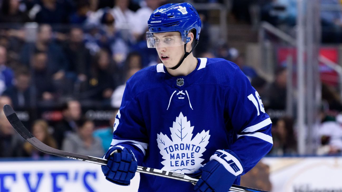 Jacob Trouba New York Rangers Unsigned Skating with Puck Photograph