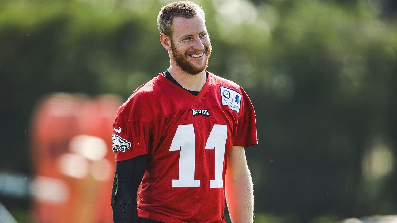 Ex-Eagles QB Carson Wentz working out in strange uniform pairing