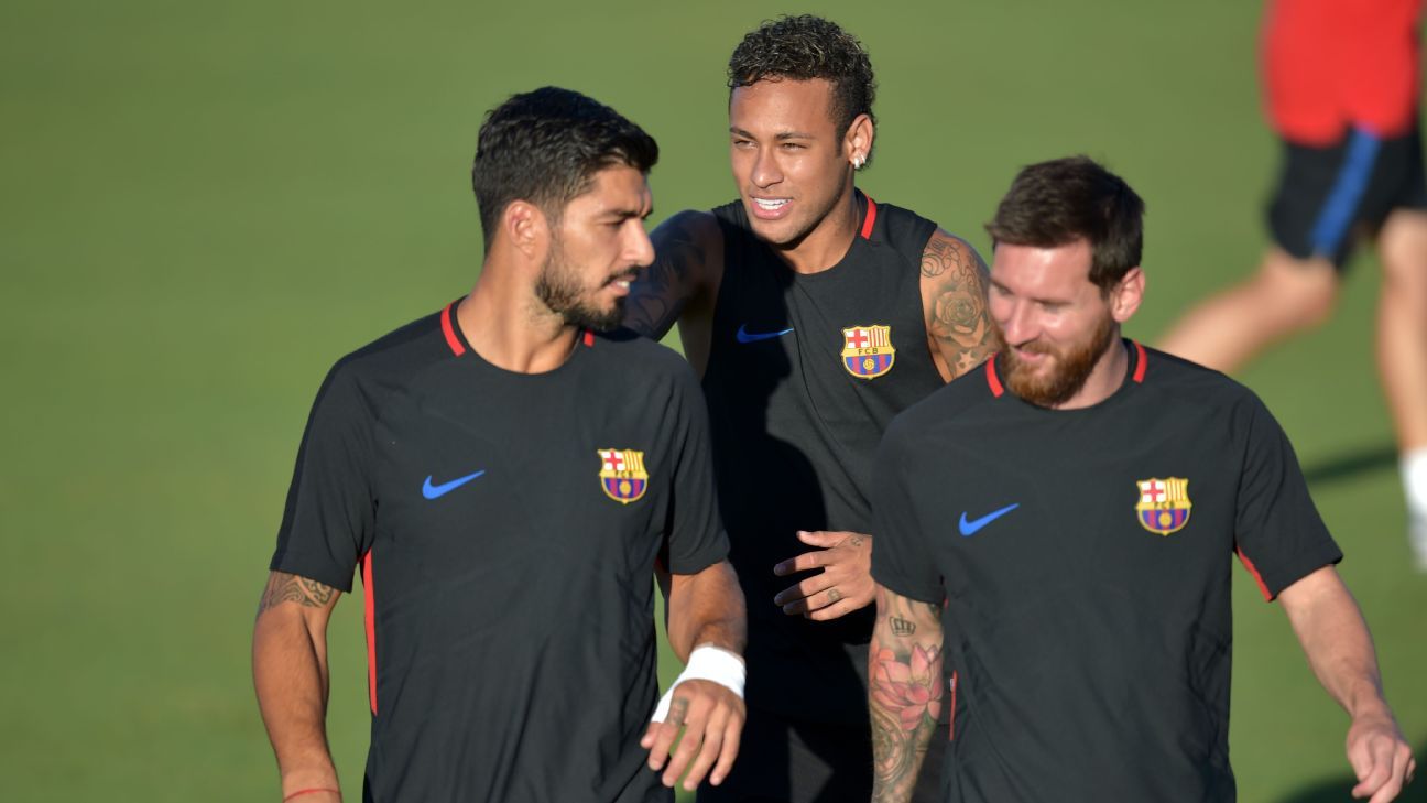 Suárez revela como acabou grupo de WhatsApp do trio MSN com Neymar e Messi