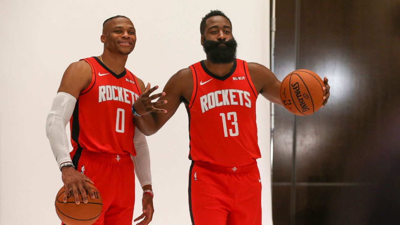 Russell Westbrook issues warning after reuniting with James Harden: 'It's  going to be scary