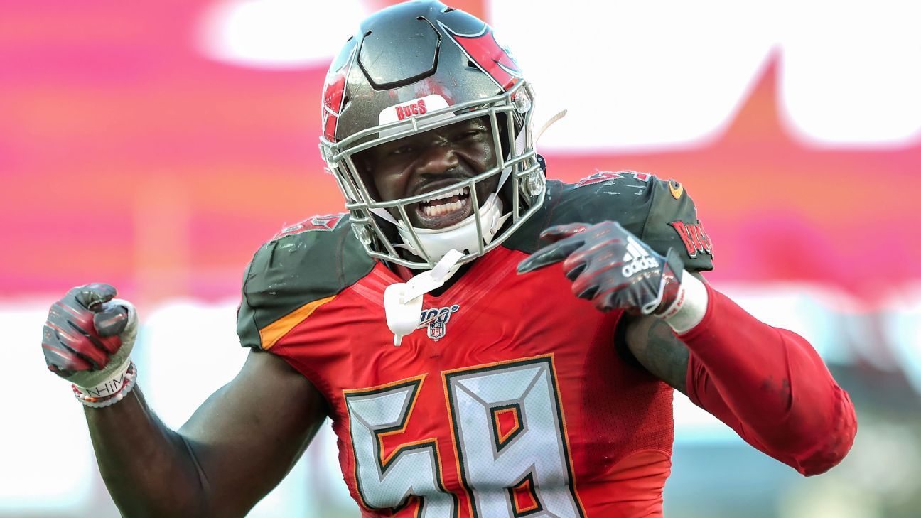 Buccaneers retain a key member of title team, as Shaq Barrett returns to Tampa  Bay